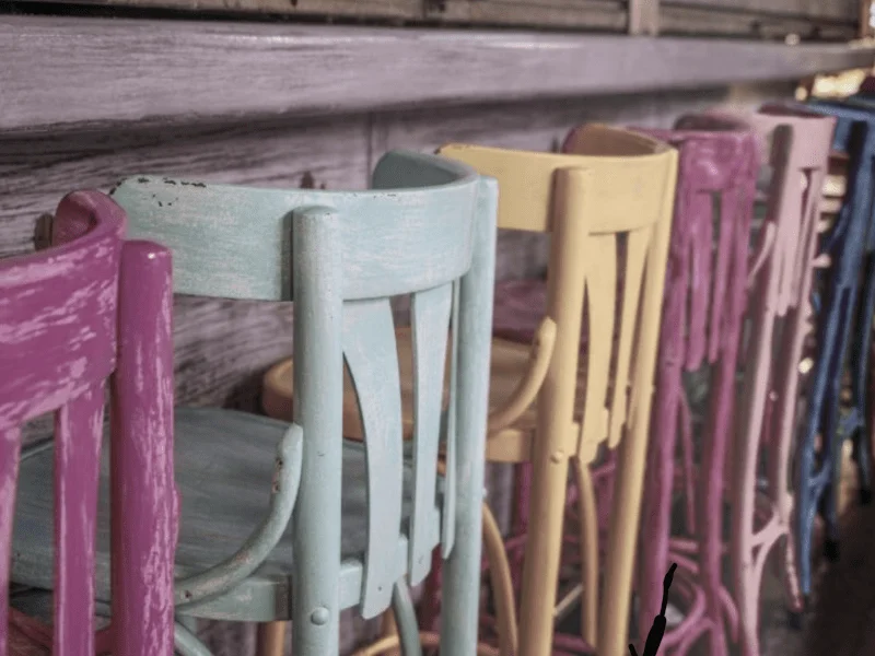 pintura chalkpaint barcelona mueblerestaurado sillasdecolores