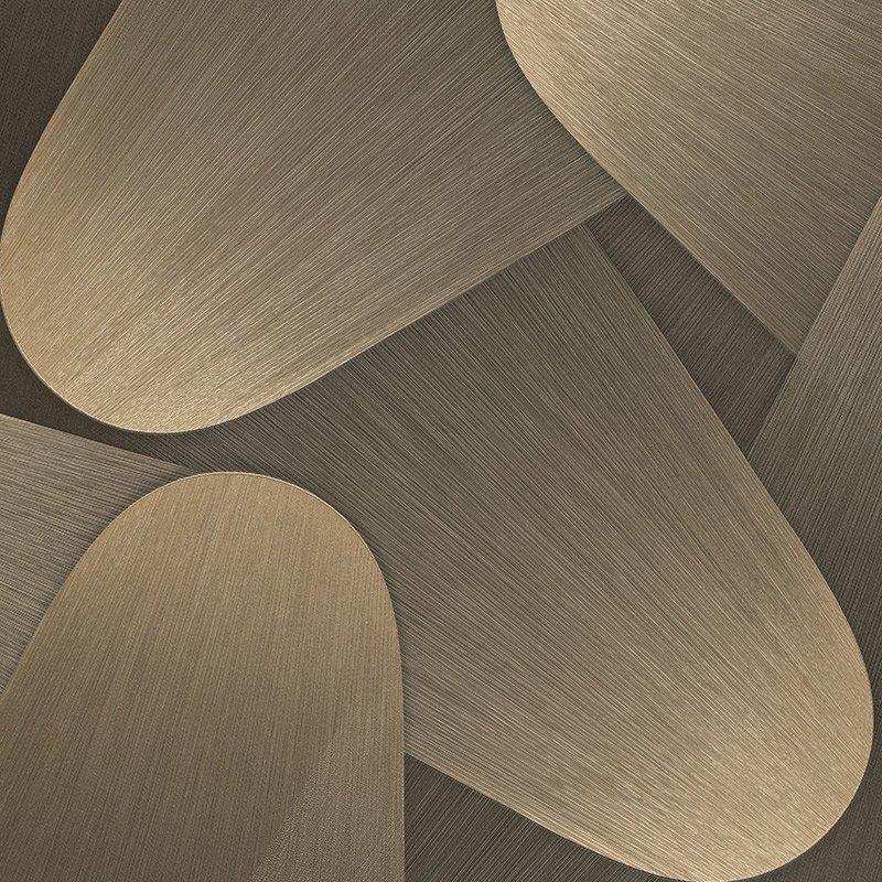 Papel pintado formas geométricas efecto metal cepillado bronce – Eclipse 10423-15