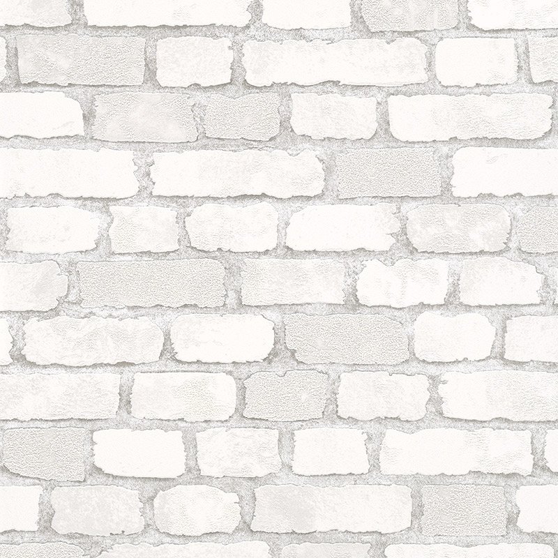 Papel pintado ladrillo visto blanco – Spring 58412