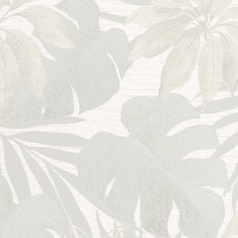 Papel pintado hojas de monstera gris claro – Hojaraska 31603