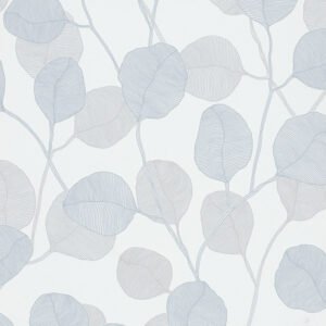Papel pintado hojas de eucalipto azul claro – Hojaraska 34808