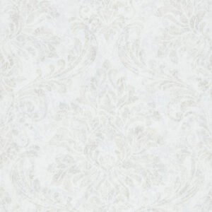 Papel pintado damasco suave gris muy claro – Hojaraska 34812