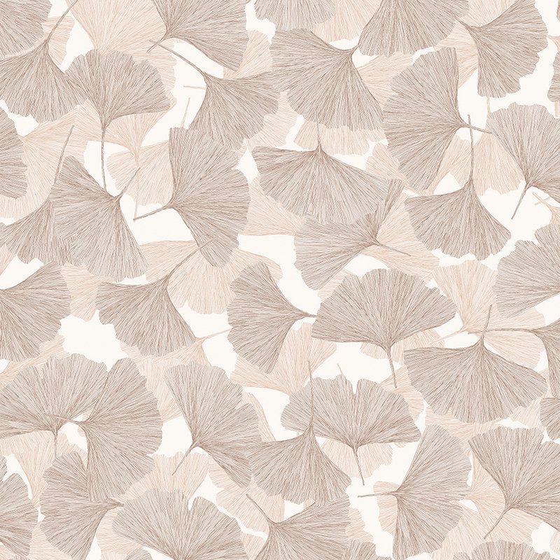 Papel pintado hojas de ginkgo rosa nude – Bango 35780