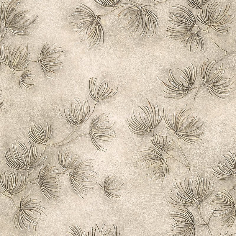 Papel pintado ramas de pino beige – Silence 36499