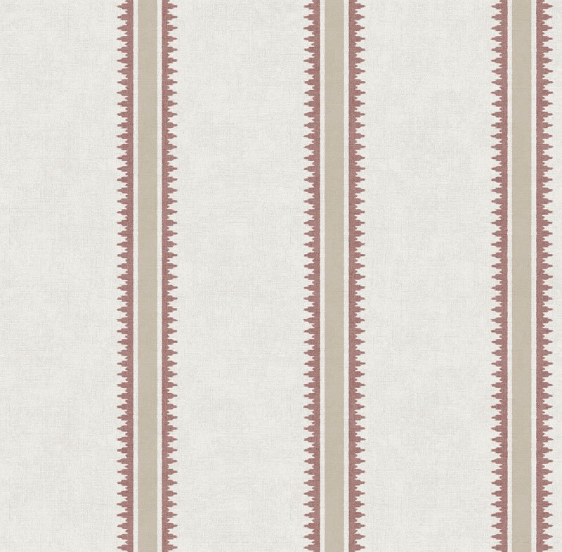 Papel pintado rayas clásicas granate sobre blanco – Goya 3857-4