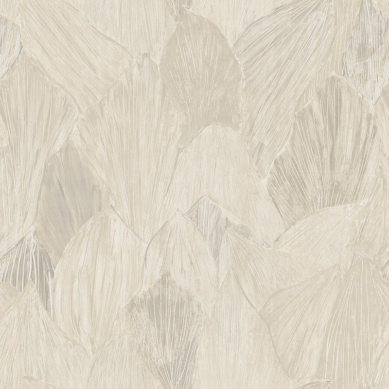 Papel pintado hojas grandes difuminadas beige – Jaipur ICH 481-1