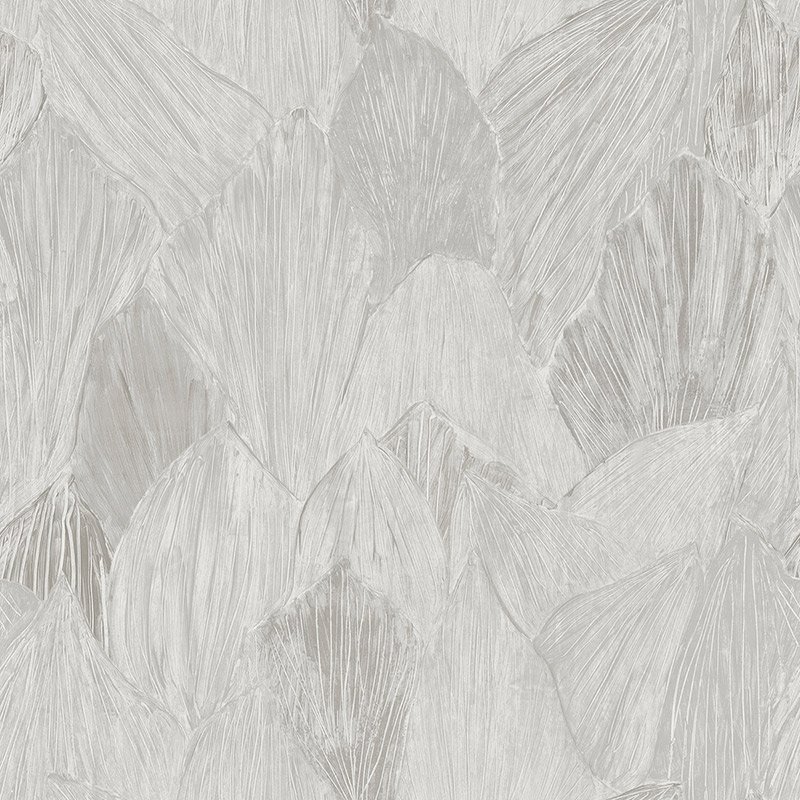 Papel pintado hojas grandes difuminadas gris – Jaipur ICH 481-3