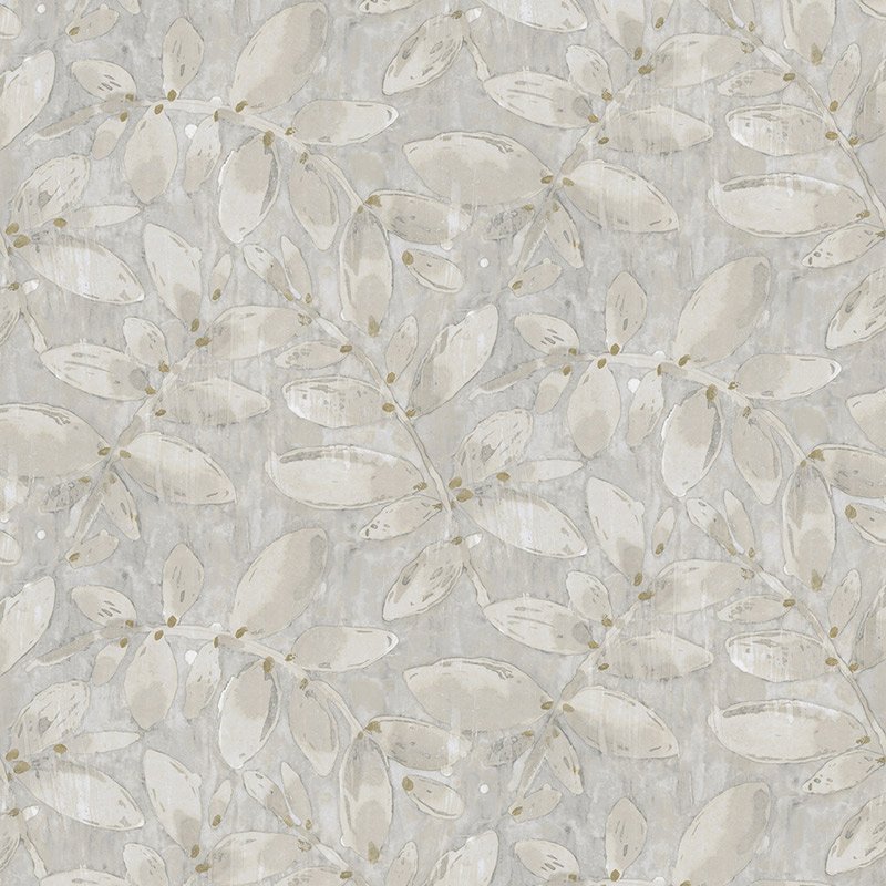 Papel pintado hojas pequeñas dibujadas beige – Jaipur ICH 485-1