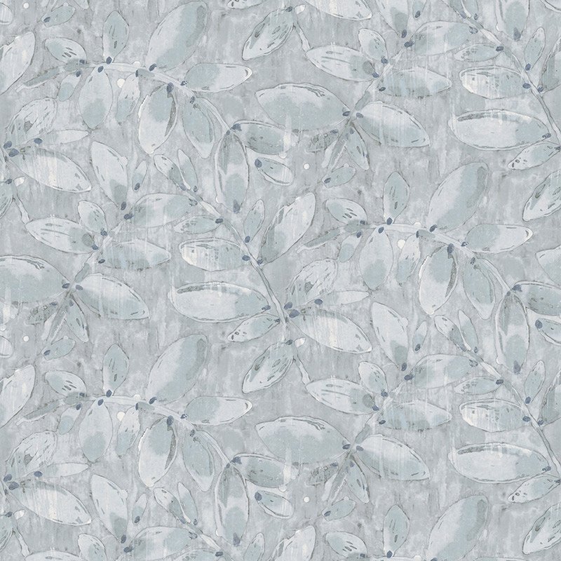 Papel pintado hojas pequeñas dibujadas azul – Jaipur ICH 485-2