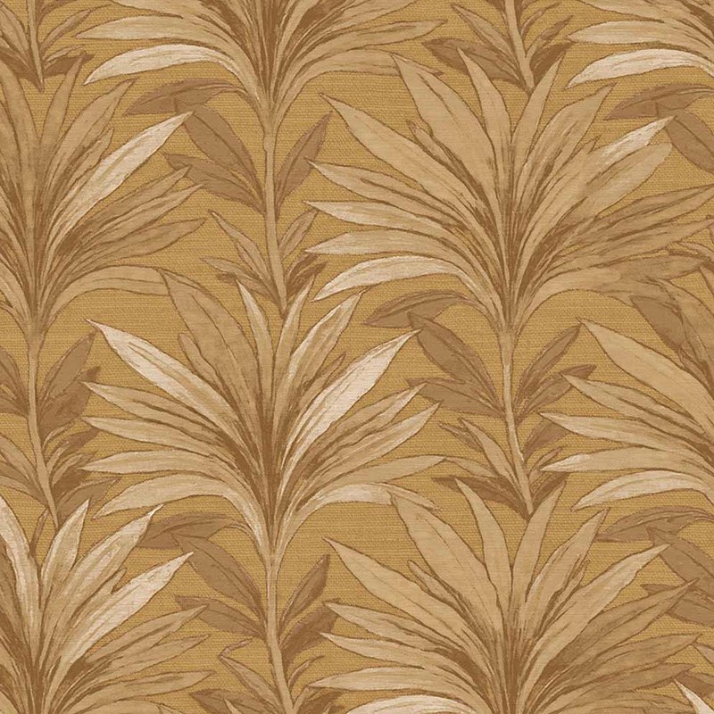 Papel pintado hojas de palmera verticales ocre dorado – Jaipur Parato 5813