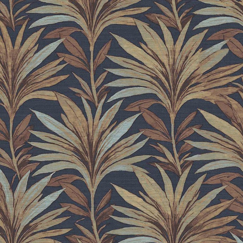 Papel pintado hojas de palmera verticales fondo azul marino – Jaipur Parato 5816