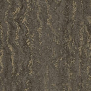Papel pintado textura ondulada metalizada marrón oscuro y oro – Textura 66163