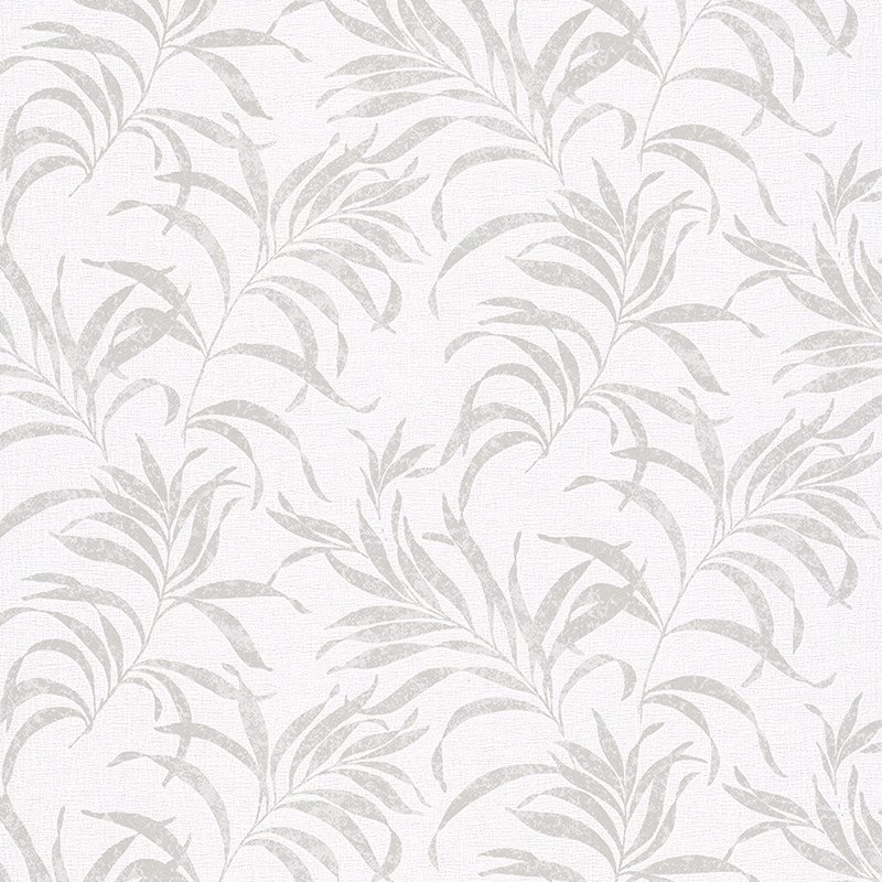 Papel pintado ramas de bambú beige sobre blanco – Spring 81938